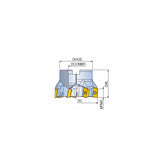 TFM90AP-R-12 90° Face mills with high positive two helical cutting edges inserts of APKT 12 - Big-tools Industrial Supply Tools for Metal Cutting